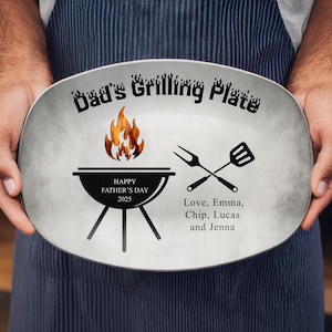 Personalized BBQ Grilling Platter – Father's Day Gift for Dad or Grandpa