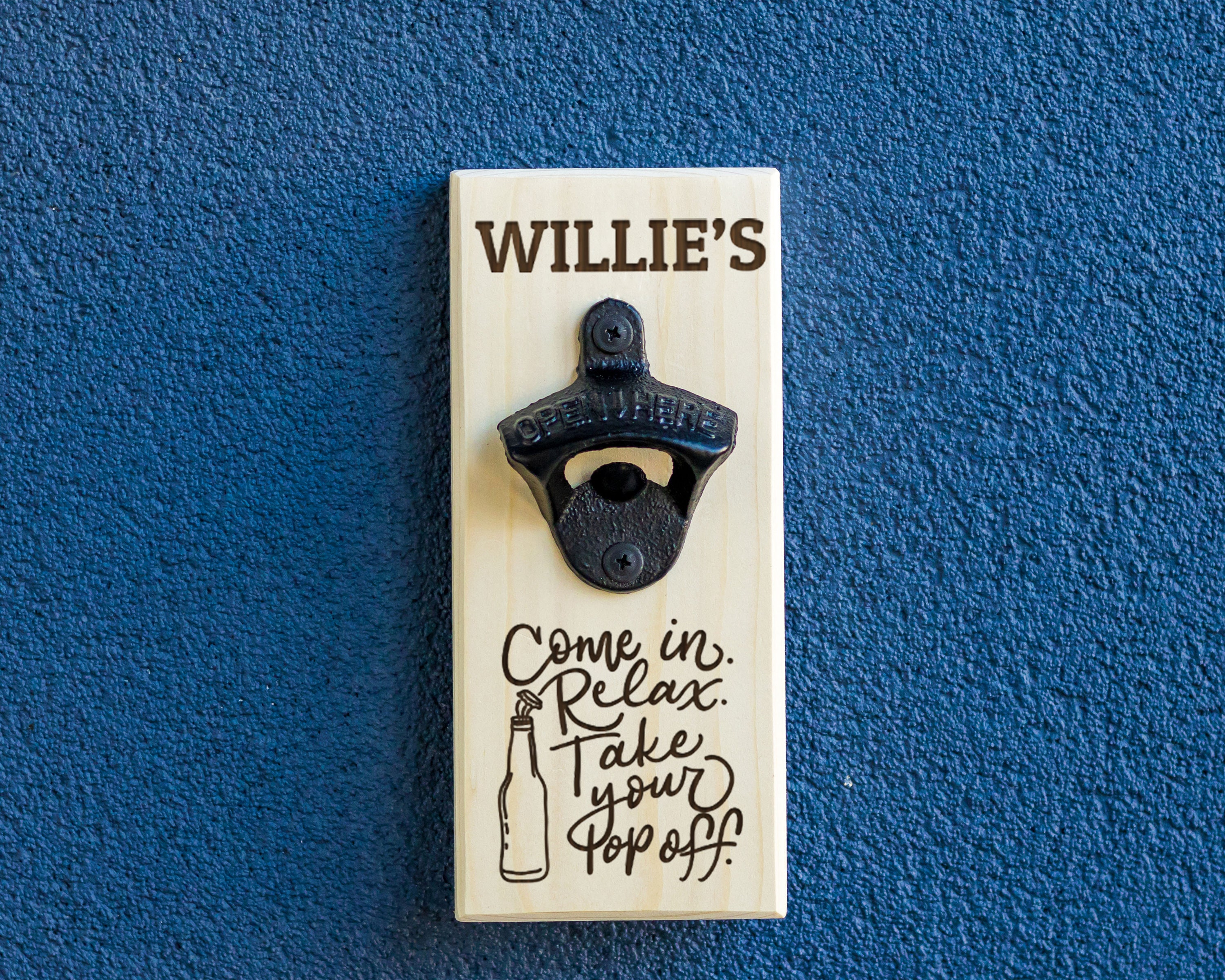Wall Hanging Bottle Opener/Personalized With In Etsy