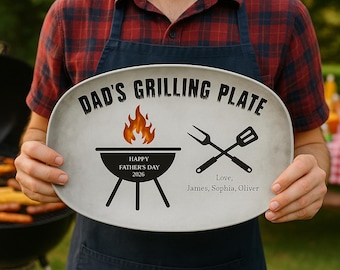 Prato personalizado para churrasco – Presente personalizado para o Dia dos Pais
