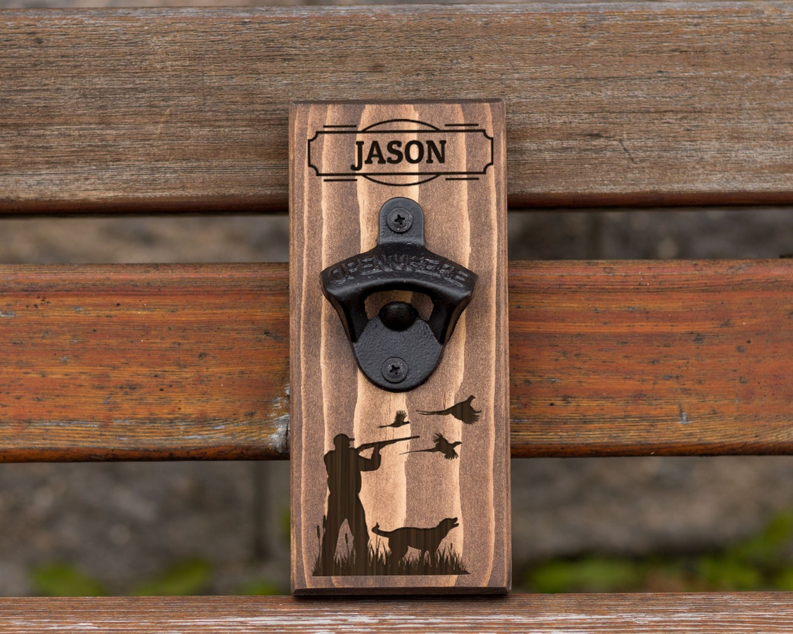 Personalized Bottle Opener Gift For Bird Hunters