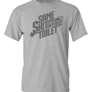 Camiseta divertida de fontanero: "Misma mierda, diferente inodoro", unisex Athletic Heather