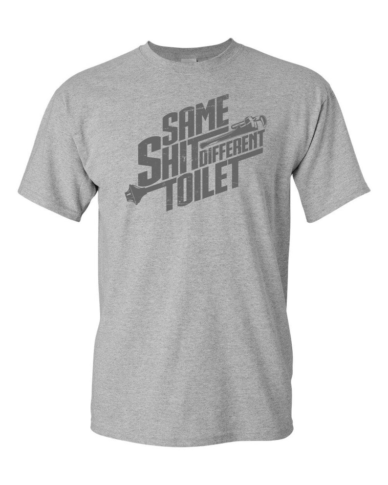 Camiseta divertida de fontanero: "Misma mierda, diferente inodoro", unisex Athletic Heather