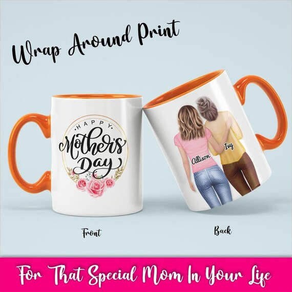 Regalo personalizado para mamá e hija, regalo de cumpleaños para mamá de  parte de la hija, regalo del día de la madre para mamá, taza de café