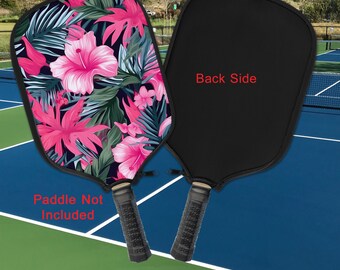 Tropical Floral Pickleball Paddle Cover: Neoprene Padded Protection