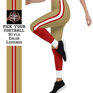 Football Leggings, Soccer Leggings, Sports Leggings, Unique Printed Leggings,  Leggings for Women, Workout Leggings, Yoga Pants, Yoga Capris 