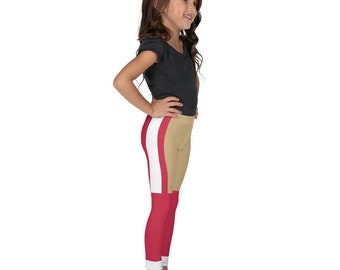 San Francisco 49ers Sports Football Uniform Leggings - Designed By
