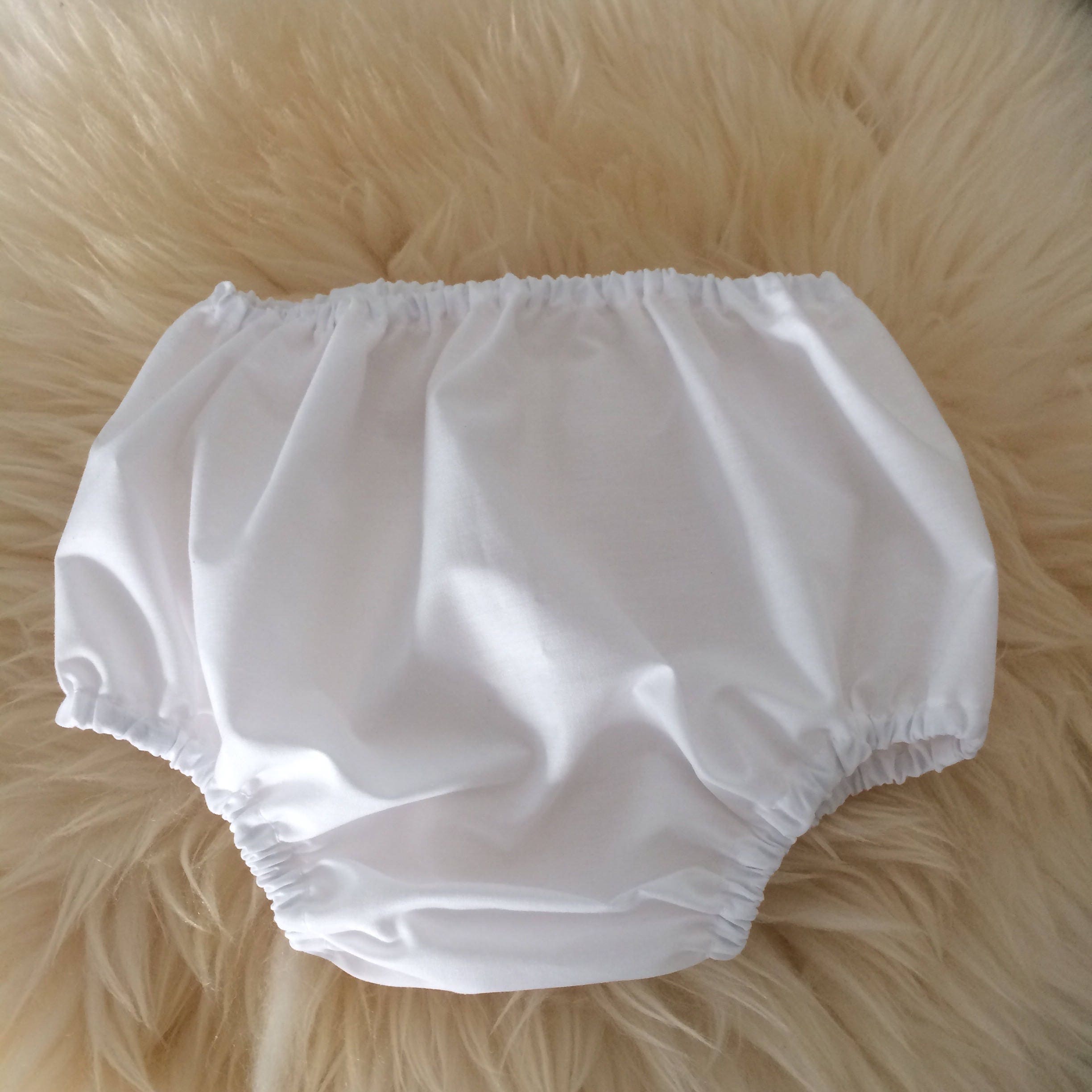 Plain White Over-nappy Pants, Nappy Cover, Diaper Cover, Gender