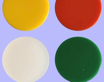 4 x Carrom Tournament plain Striker Color May Vary Random Color and Design