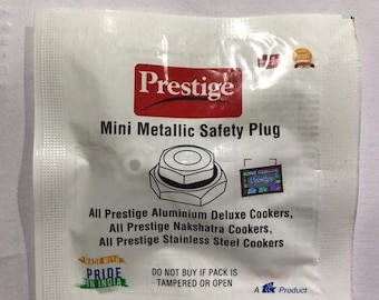 5x Prestige Mini Safety Valve - Clip On Stainless Steel Hard Anodised Aluminum Pressure Cooker silver Alpha Deluxe+ Aluminum Pressure Cooker