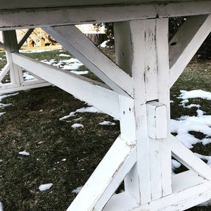 Shabby Chic Table, Distressed Farmhouse Table, Antique White Farm Table, Rustic Farm Table, Custom Farm Table - All Sizes and Stains