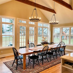 Custom White Oak Table, Parsons Table, Custom White Oak Table, Custom Hardwood Modern Table, Large Dining Room Table, Oak Kitchen Table
