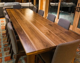 Black Walnut Dining Table, Large Walnut Farmhouse Table, Solid Walnut Table, Black Walnut Table, Hardwood Kitchen Table - All Sizes!