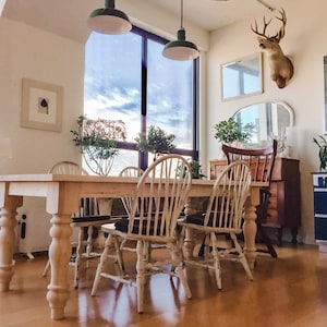 Natural Wood Farmhouse Table, Large Farm Table, Custom Wood Table, Rustic Farm Table, Kitchen Table, Barn Table, Natural Farmhouse Table