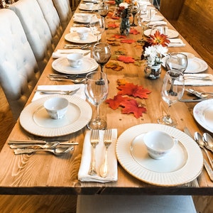 Massive Large Farmhouse Table, Long Farmhouse Table, Large Table, 10-Foot, 11-Foot, 12-Foot, 13-Foot, 14-Foot Table- All Sizes & Stains