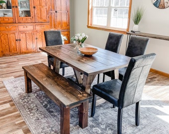 Custom Farm Table, Large Farmhouse Table, Farmhouse Table, Dining Room Table, Restoration Farm Table, Kitchen Table, Natural Wood Table