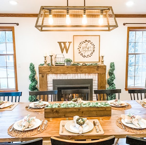 Large Farmhouse Table Long Farmhouse Table Kitchen Table Rustic