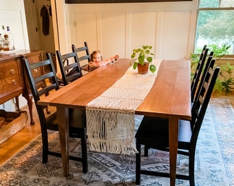 Walnut Dining Table, Black Walnut Table, Natural Walnut Farm House Table, Farm Table, Tapered Legs, Dine Table, Dining Table, Custom Table