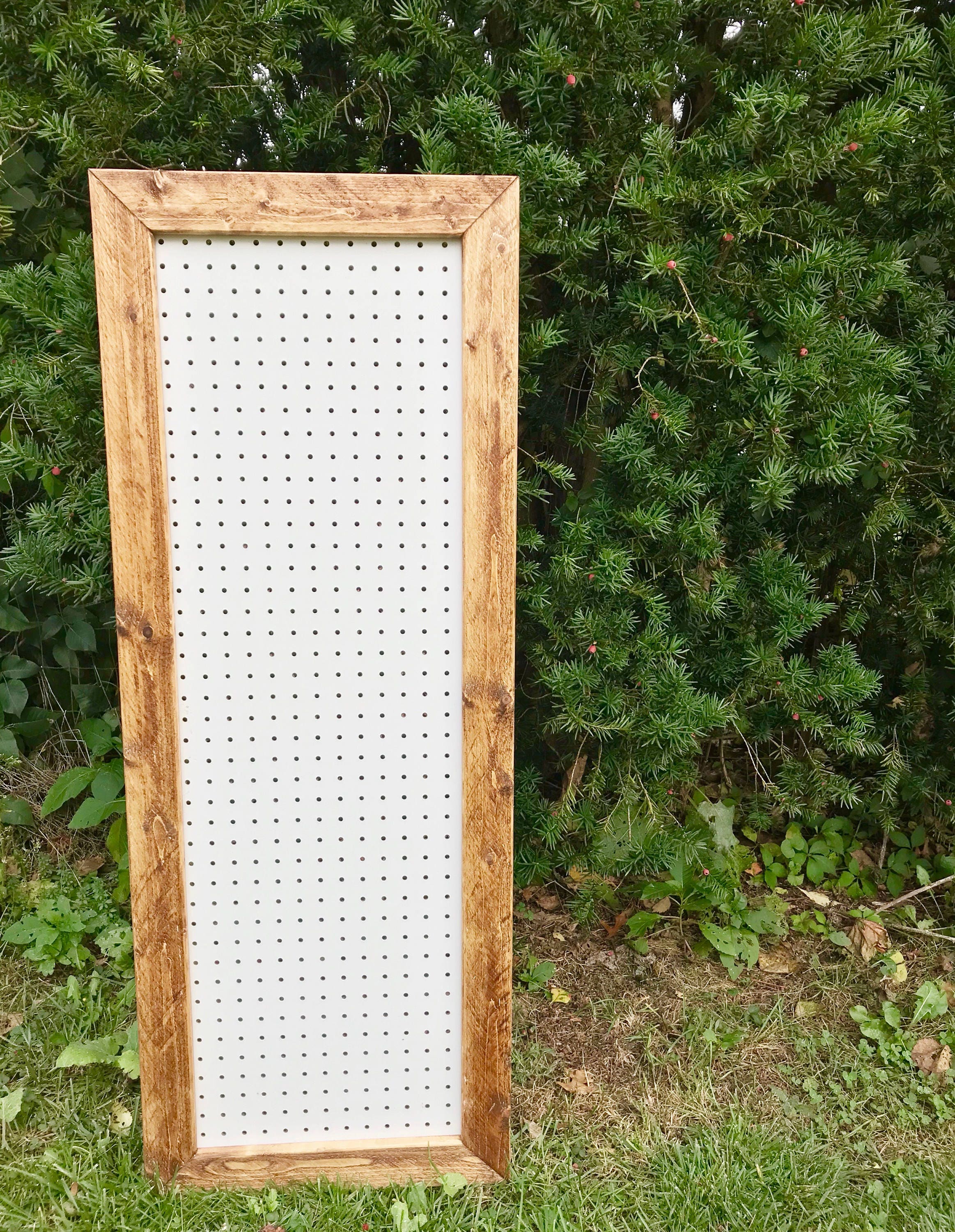 Rustic Pegboard Pegboard Display Large Pegboard Framed Etsy