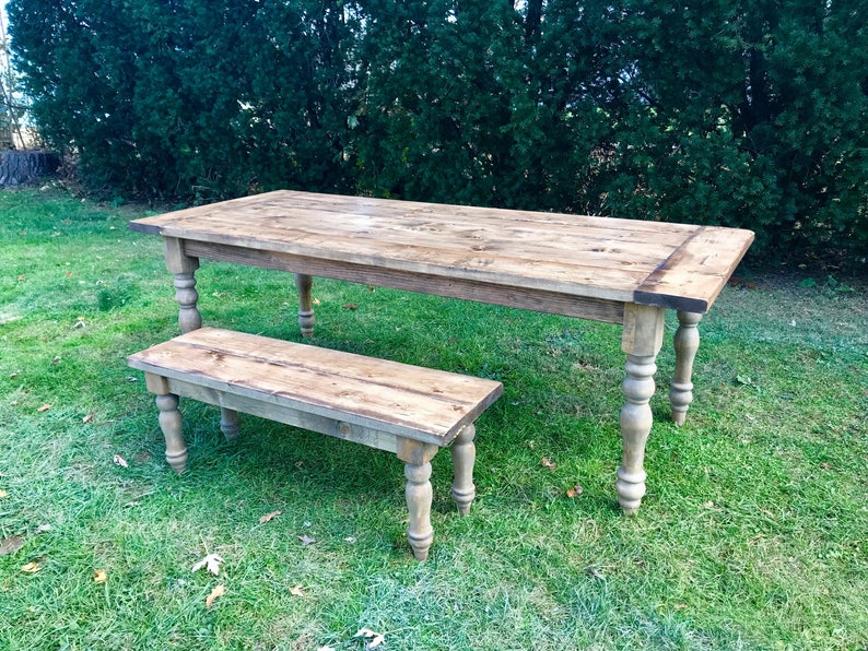 Barn Rustic Table Legs Rustic Farm Table, Chunky Leg Farm Table, Turned Legs Farm Table ...