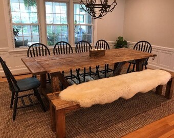 Rustic Farmhouse Table, Large Farm Table, Farmhouse Table, Dining Room Table, Long Farm Table, Kitchen Table, Distressed Farmhouse Table