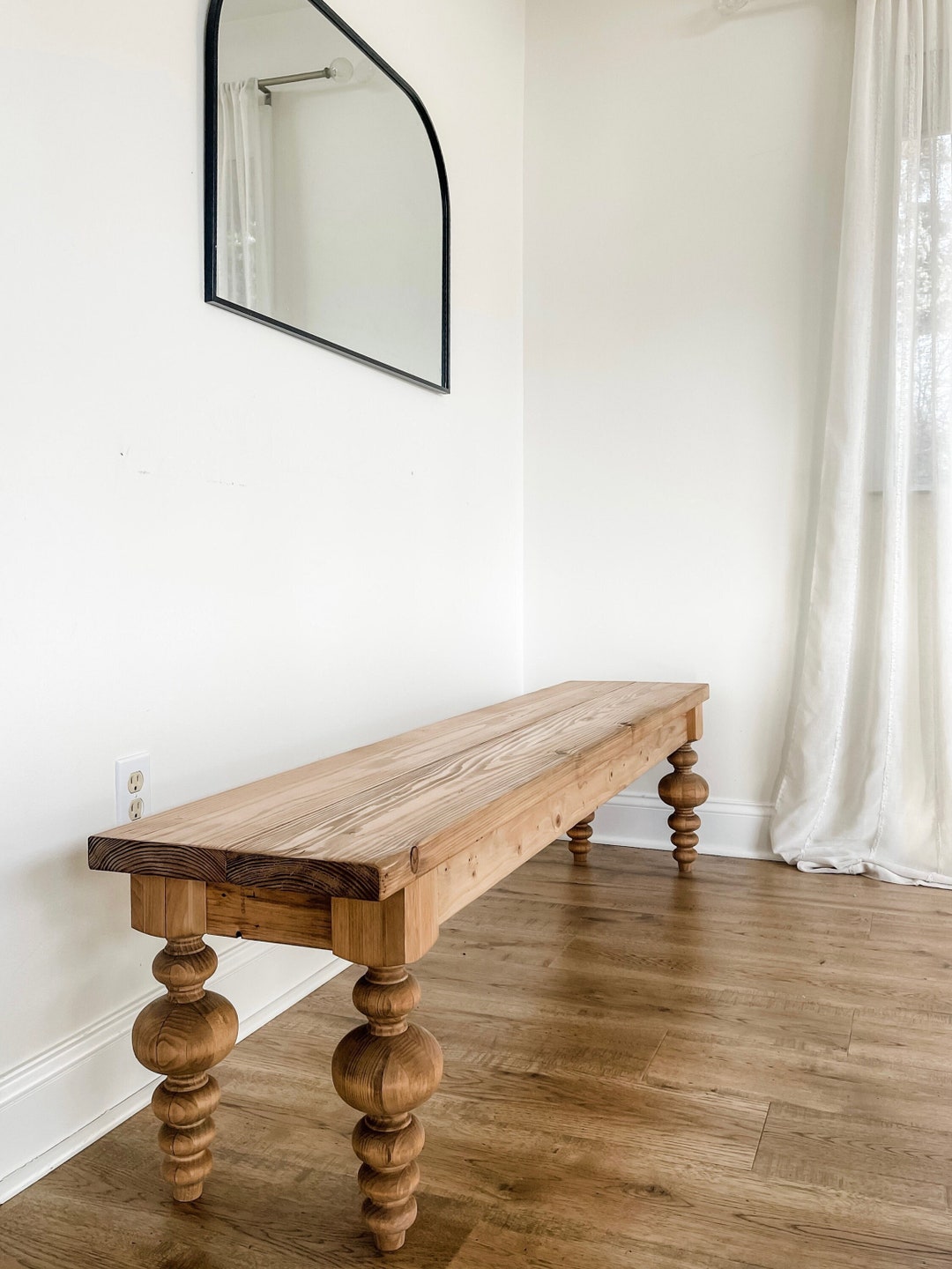 Modern Farmhouse Bench, Farmhouse Bench, Chunky Modern Bench, Dining