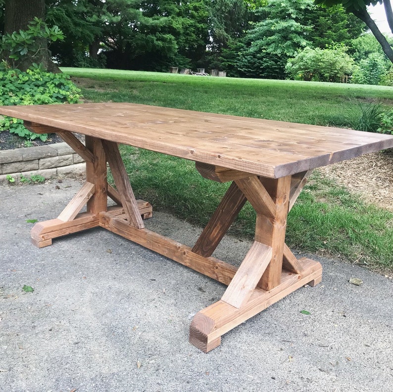 Rustic Farmhouse Table Farm Table Pedestal Farm Table Etsy