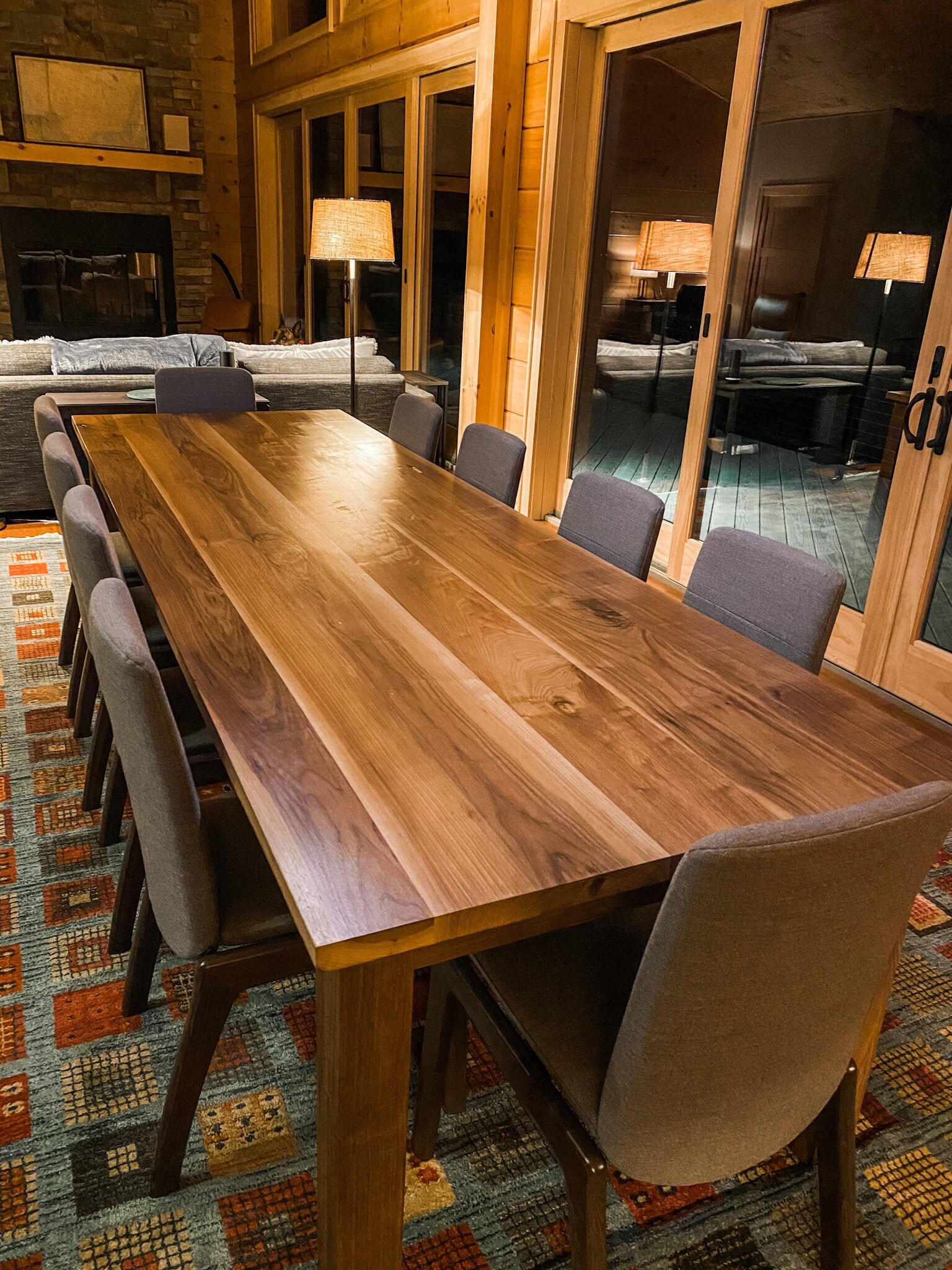 Black Walnut Dining Table Large Walnut Farmhouse Table Solid Walnut 