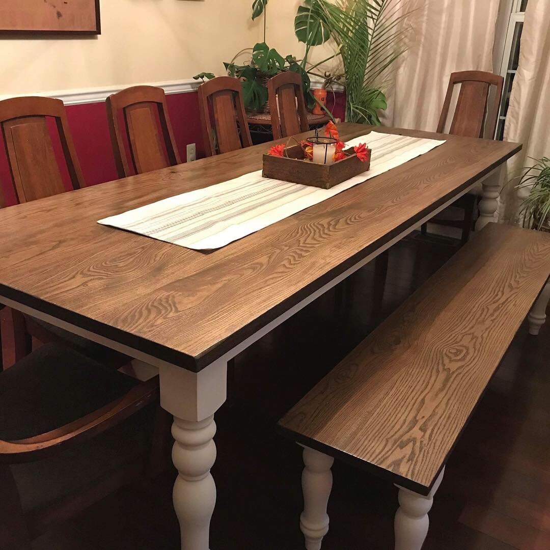 ASH Farmhouse Table Rustic Farm Table Hardwood Table Ash Farm
