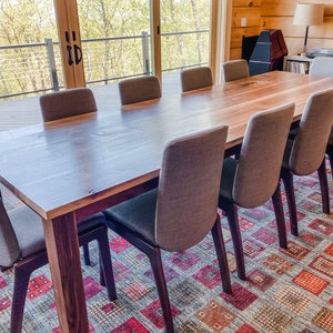 Black Walnut Dining Table, Large Walnut Farmhouse Table, Solid Walnut Table, Black Walnut Table, Hardwood Kitchen Table All Sizes image 3