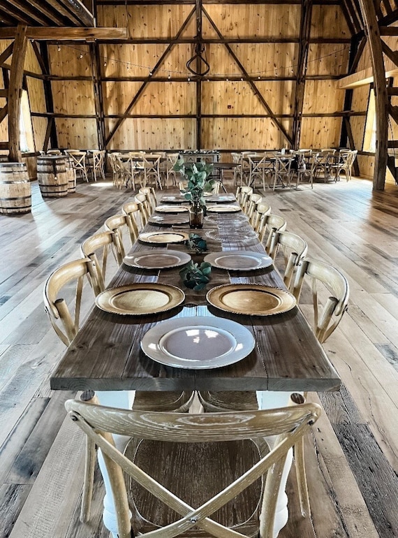 Extra Large Fam Table Large Custom Farmhouse Table Custom Wood Table Kitchen Table Rustic Barn Table Massive Table All Sizes Stains Etsy