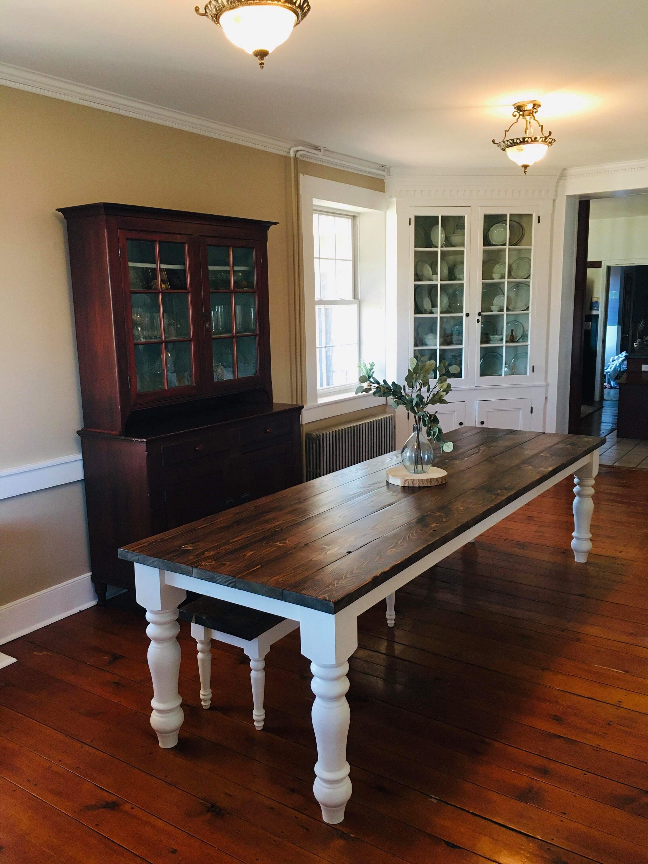 Large Farmhouse Table, Rustic Farm Table, Farmhouse Dining Table, Farm ...
