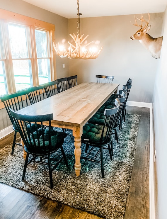 Natural farmhouse dining table deals