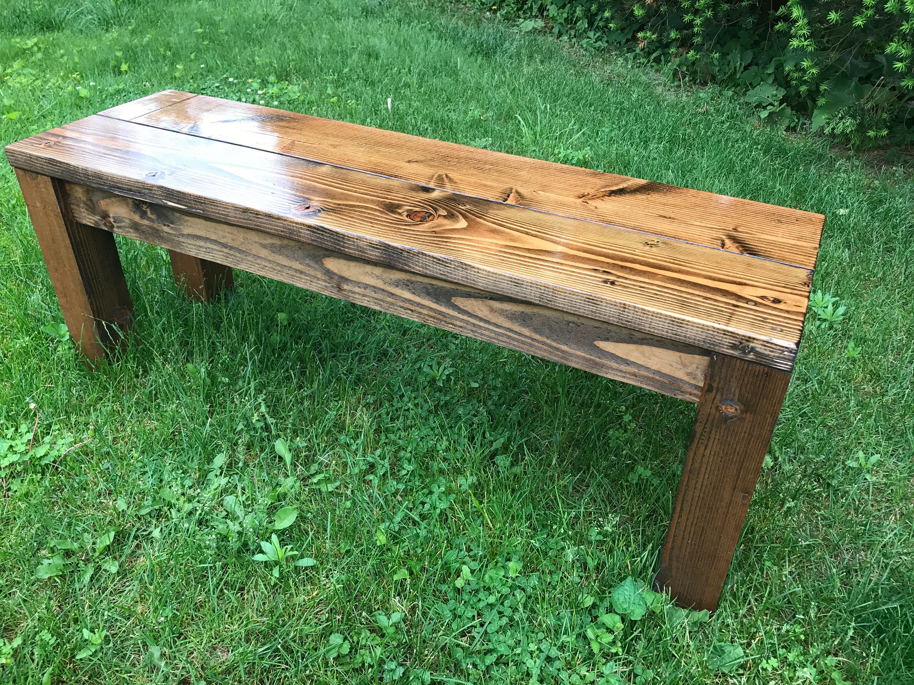 Simple Rustic Bench Rustic Bench, Farm Bench, Farmhouse Bench, Farm Table Bench, Wood Bench ...
