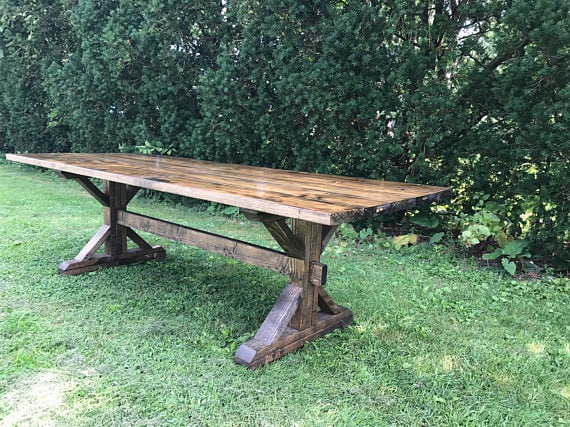 Large outdoor 2024 farmhouse table