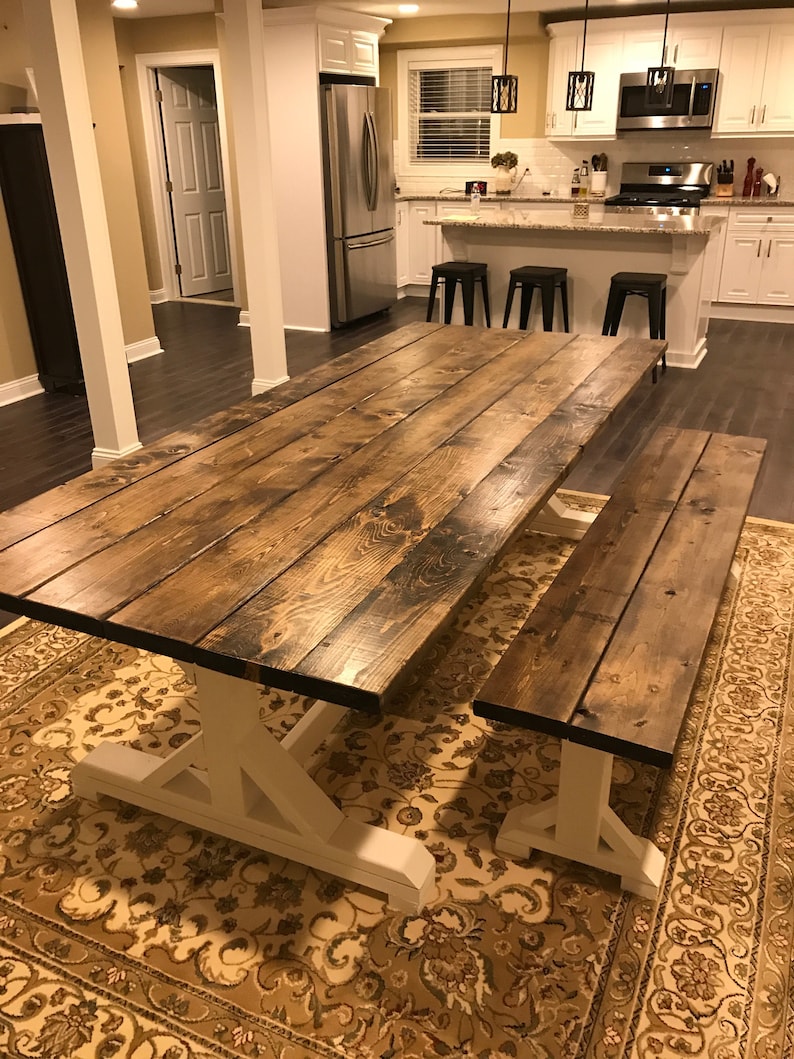 Farmhouse Table Farm Table Long Farmhouse Table Rustic Etsy