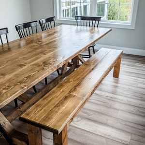 Large Farmhouse Table, Custom Farm Table, Farmhouse Dining Table, Rustic Modern Table, Natural Wood Table, Real Wood Table All Sizes image 3