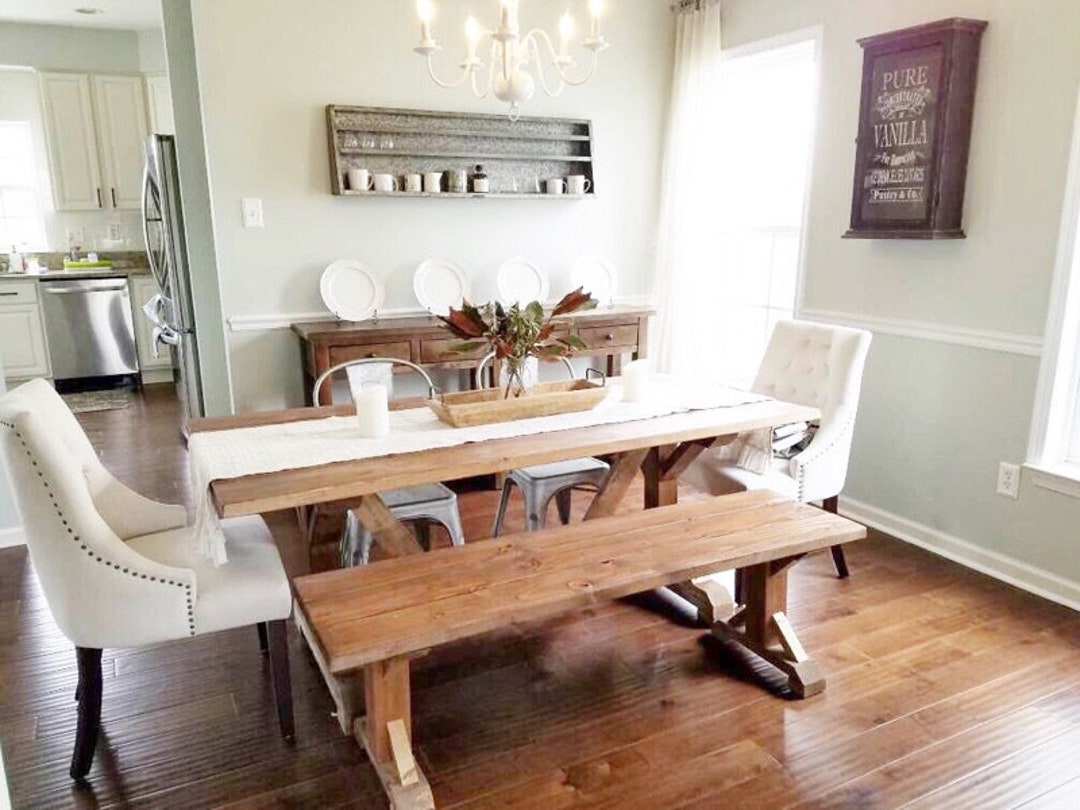 Handmade Rustic Pine Farmhouse Table, Custom Wood Dining Table - Etsy