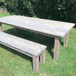 Rustic Farm Table, Farmhouse Table, Gray Farm Table, Dining Room Table, Large Farm Table, Wooden Table, Barn Table, Distressed Table