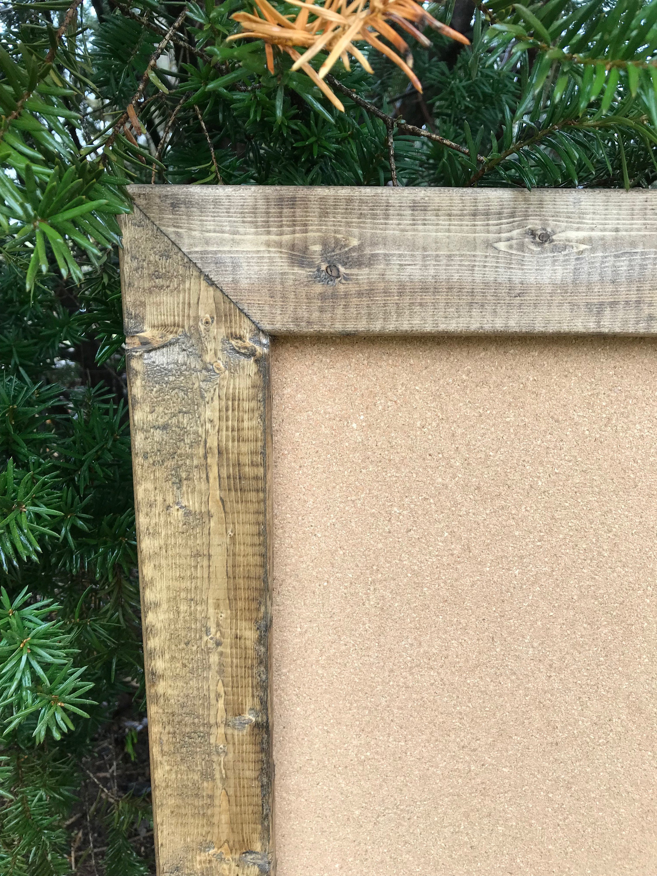 Framed Cork Board Rustic Cork Board Rustic Cork Board Pin ...