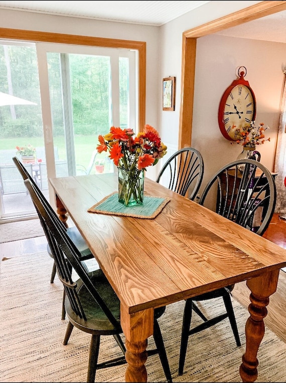 Custom Ash Hardwood Table Natural Farm Table Hardwood Table Ash Handmade Table Custom Farmhouse Table Hardwood Table All Sizes