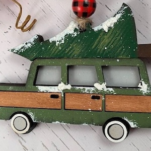 Christmas Vacation Car Ornament, Griswold family car, Green Station wagon, stocking stuffer