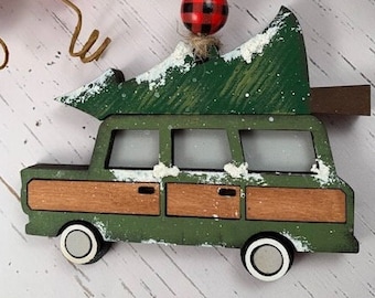 Christmas Vacation Car Ornament, Griswold family car, Green Station wagon, stocking stuffer