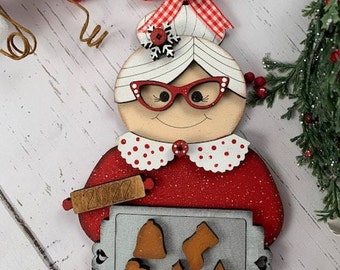 Ms. Clause Ornament , Christmas ornament, Personalized , Baking ornament