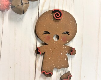 Broken Leg Gingerbread Man. crutches, canes, broken arm, leg, cast.