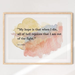 CS Lewis Quote Wall Art Digital Download