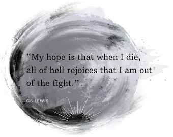 CS Lewis Quote Wall Art Digital Download, Black and White Quote