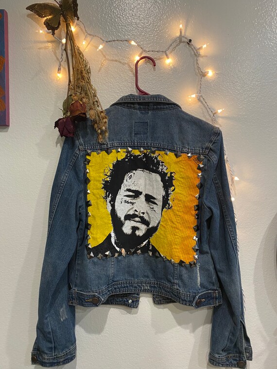 Studded Post Malone Denim Jacket 