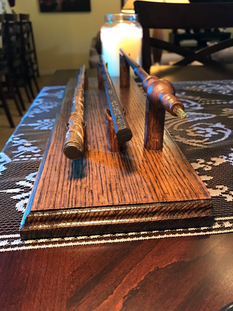 Triple Magic Wand Display / Wand Stand / Wand Holder For Etsy