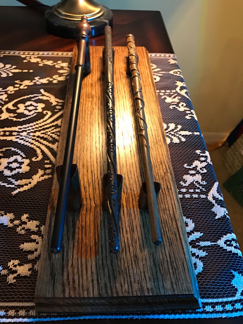 Triple Magic Wand Display / Wand Stand / Wand Holder For Etsy