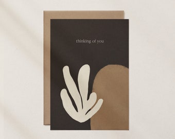 Thinking Of You - Greeting Card, Elegant and Simple Design, Perfect for Expressing Feelings, Ideal Sentimental Gift